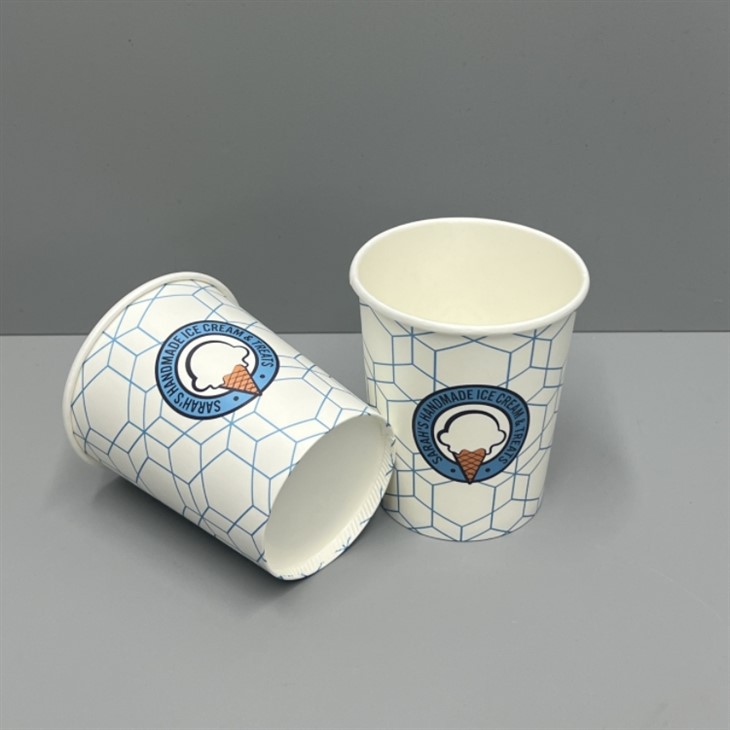 Copos de papel personalizados para sorvete de 16 onças
