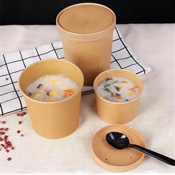 Você pode colocar sopa na tigela de papel