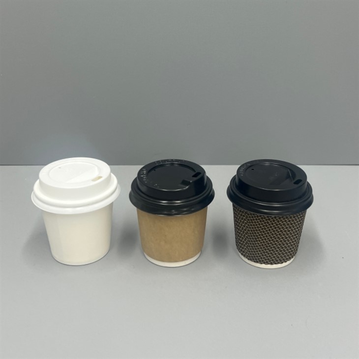 Copos de café de papel de parede dupla de 4 onças