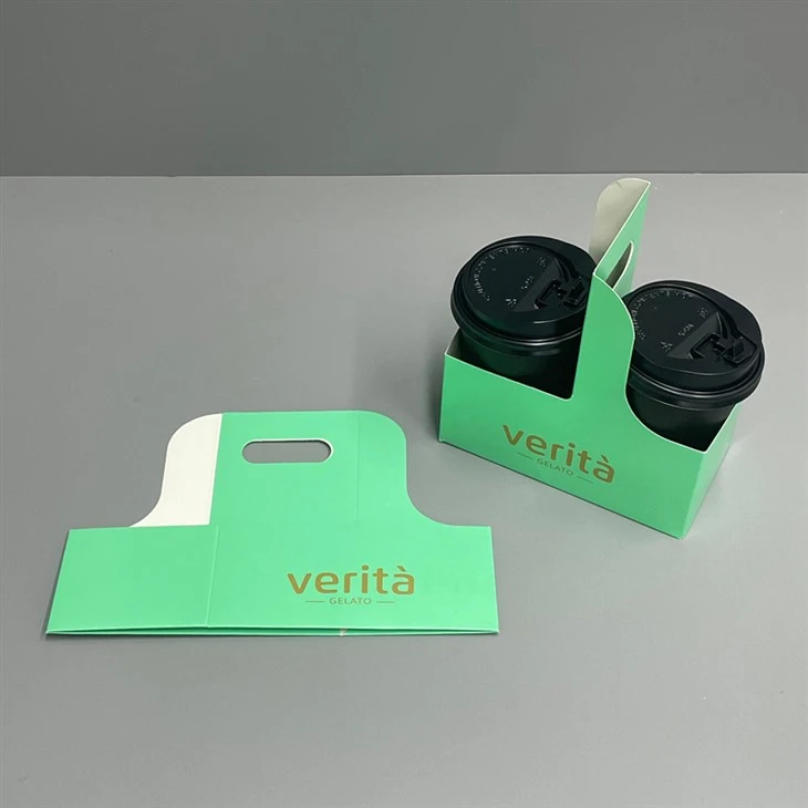 Cardboard cup holder printed