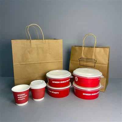 caixa redonda de papel personalizada para alimentos 1100ml